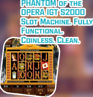 Phantom of the opera slot machine for sale